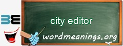 WordMeaning blackboard for city editor